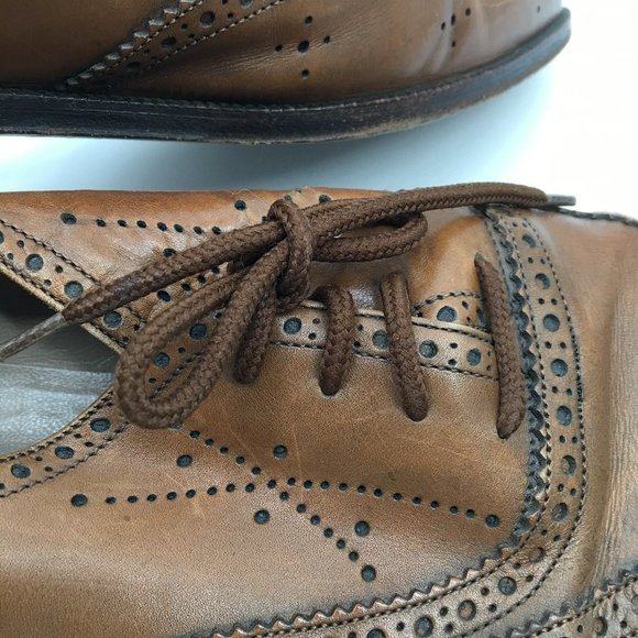 Bally brown leather Oxford dress shoes lace up leather sole classic 10.5 D men's - Picture 4 of 13